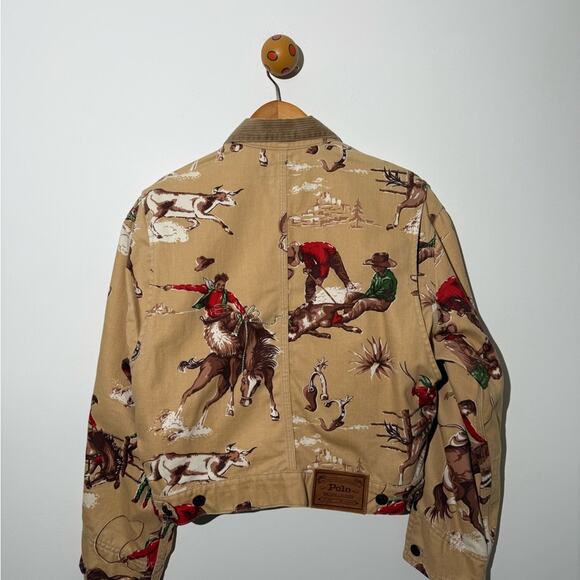 Ralph Lauren Beige Western cowboy Print Jacket - Picture 4 of 13
